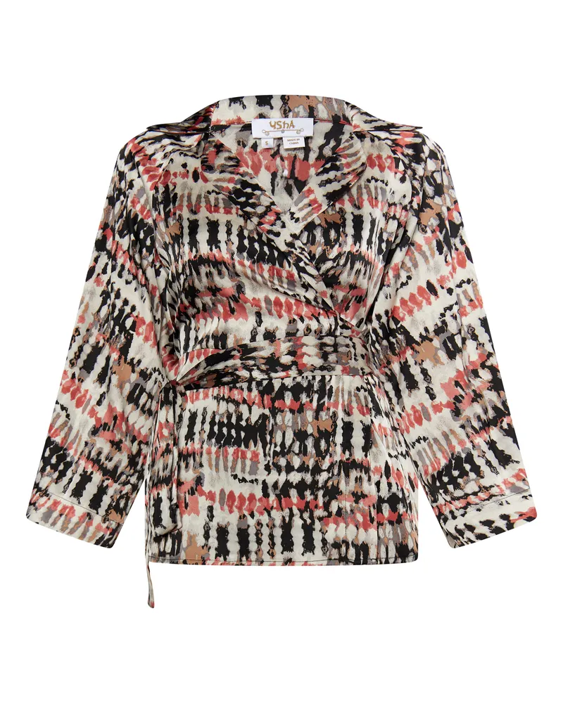 Usha Wickelbluse für Damen - Mehrfarbig Mehrfarbig