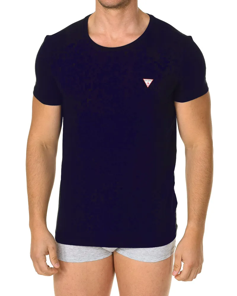 Guess Kurzarm-T-Shirt mit Rundhalsausschnitt für Männer U77M08JR003 Blau