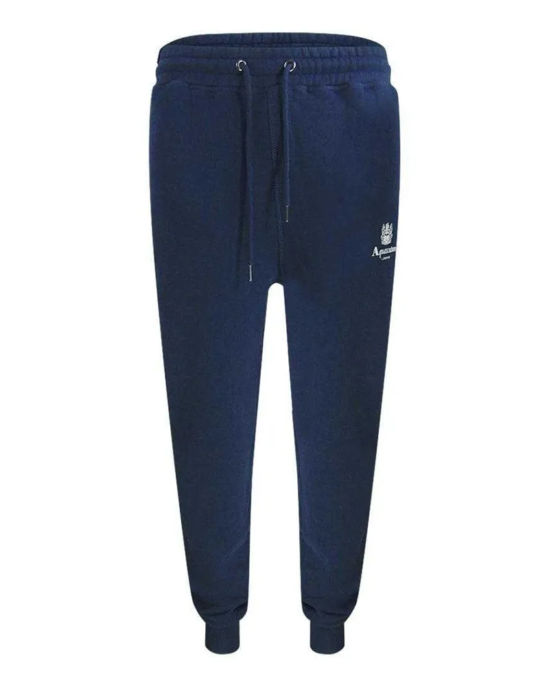 Aquascutum Herren Aktive Basic Ripp-Jogginghose (Blau Blau