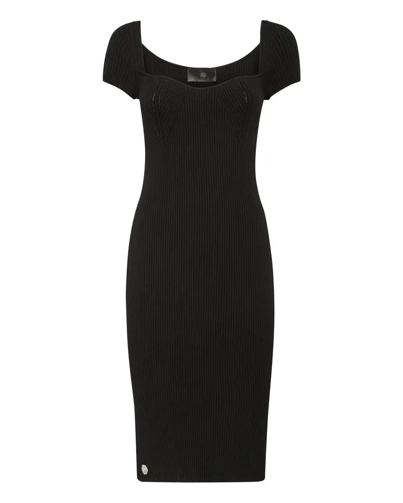 Philipp Plein Strickkleid Schwarz