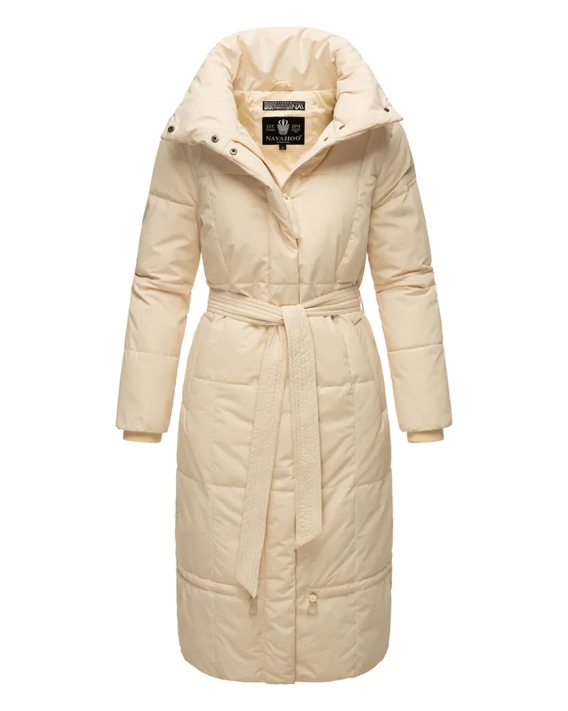 NAVAHOO Marikoo Damen Winterjacke Mirenaa – Lang & Elegant Warm Beige