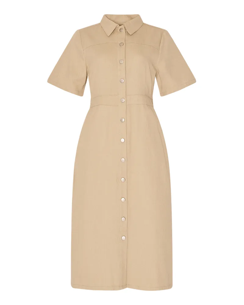 NOELLA Benita langes Kleid - Beige Beige