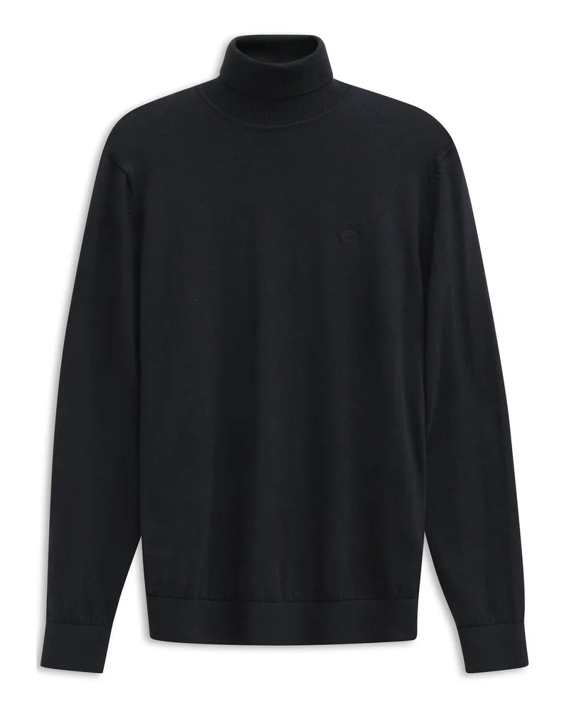 Bugatti Herren Rollkragen Pullover aus Baumwolle-Kaschmir Marineblau