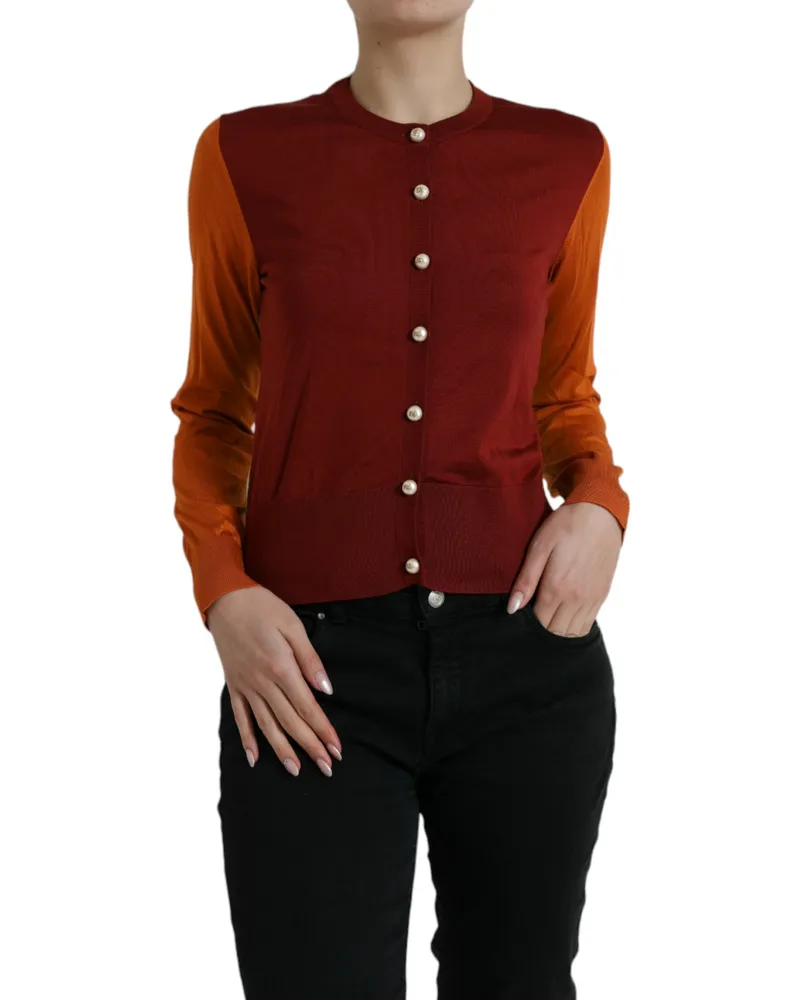 Dolce & Gabbana Strickcardigan im Colourblock-Design - Rot Rot