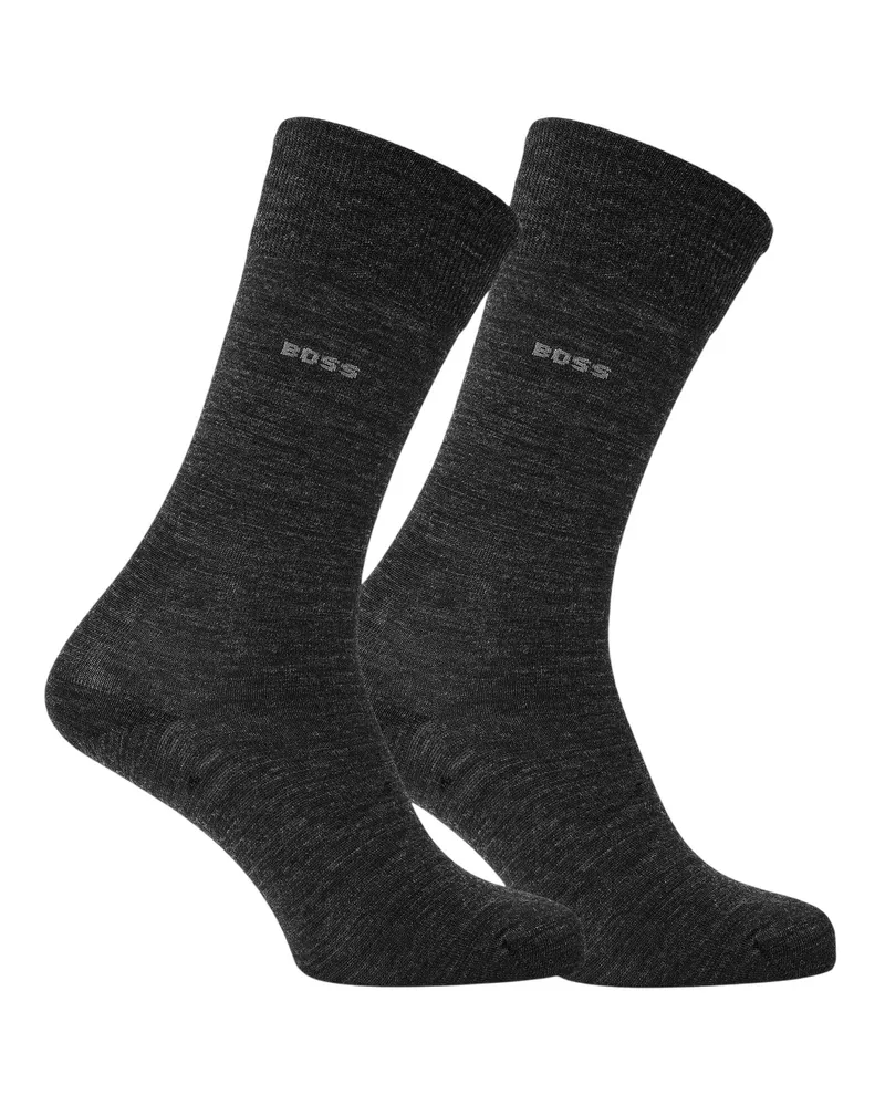 HUGO BOSS Knöchelsocken für Herren, Wolle (2er-Pack) (Holzkohle Anthrazit