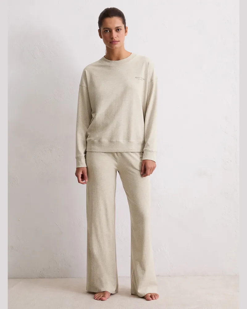 Marc O'Polo Pyjamaoberteil Mock Neck Top M-Line Grau