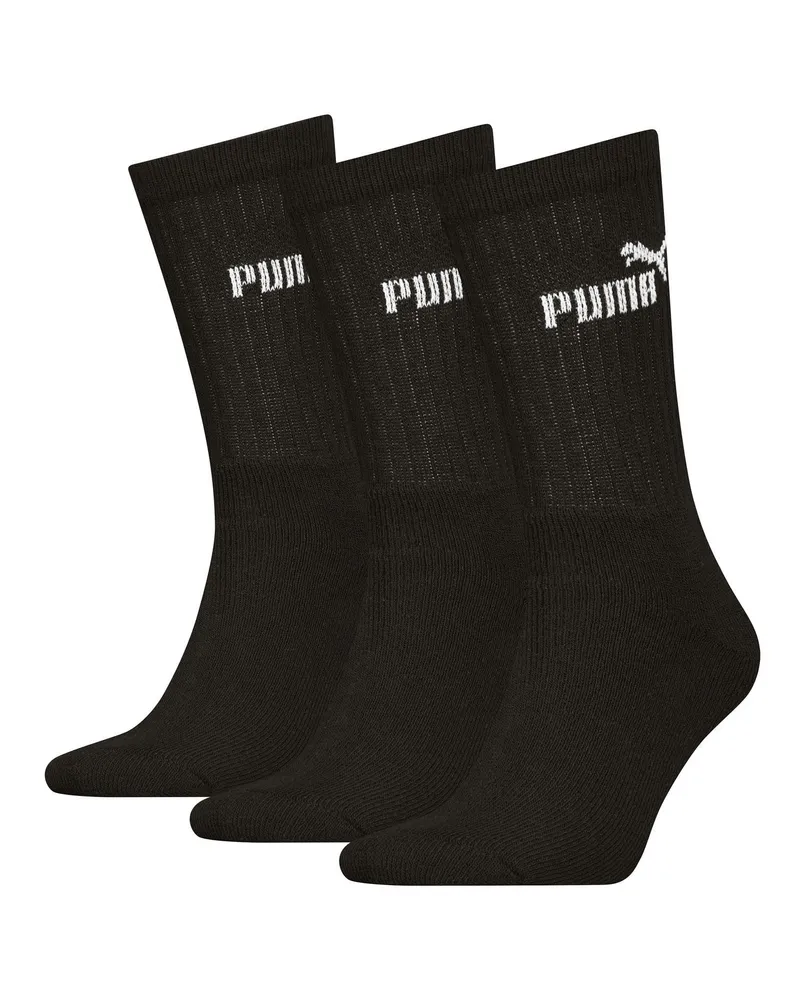 Puma Socken für Herren/Damen Unisex(3er-Pack) (Schwarz Schwarz