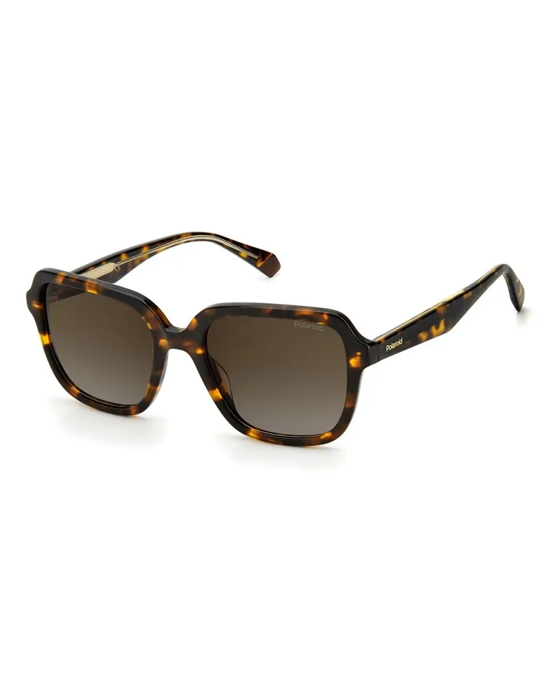 Polaroid Quadratische Rahmen-Sonnenbrille Braun