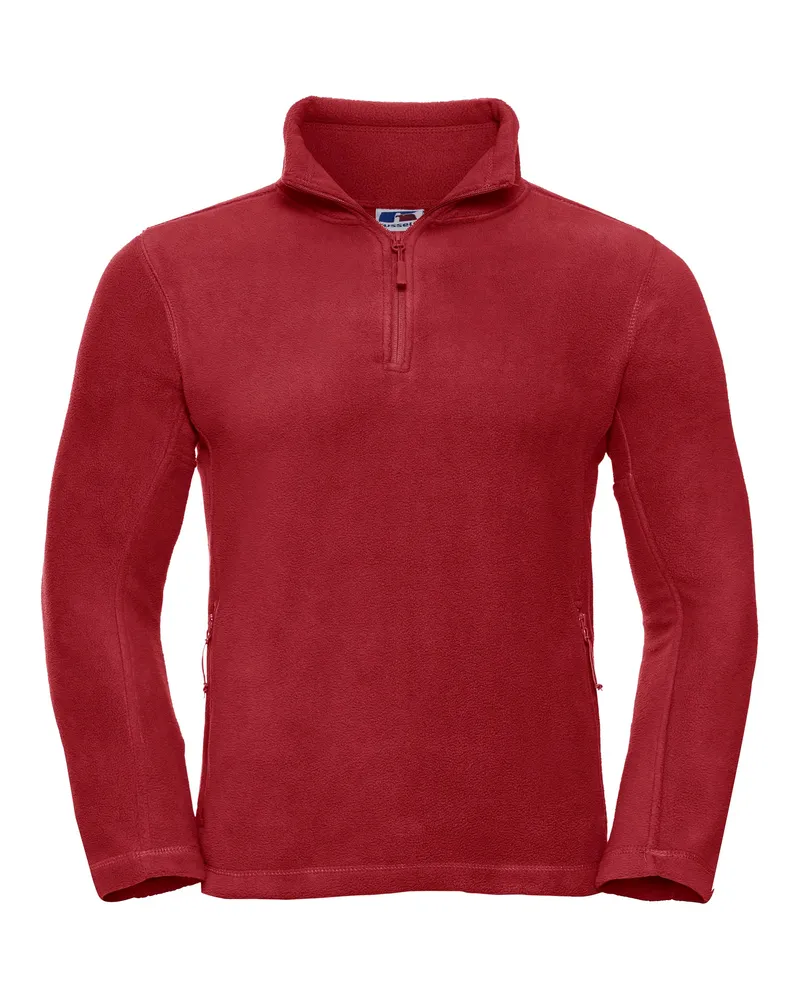 Russell Athletic Russell Herren 1/4 Zip Outdoor Fleece Top (Klassisch Rot Rot