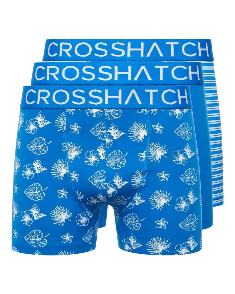 CrossHatch Hovland" Boxershorts für Herren (3er-Pack) (Directoire Blau Blau