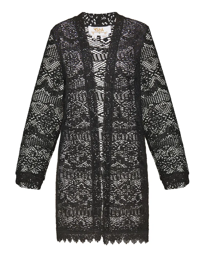 Usha Strickjacke Frauen Schwarz Schwarz