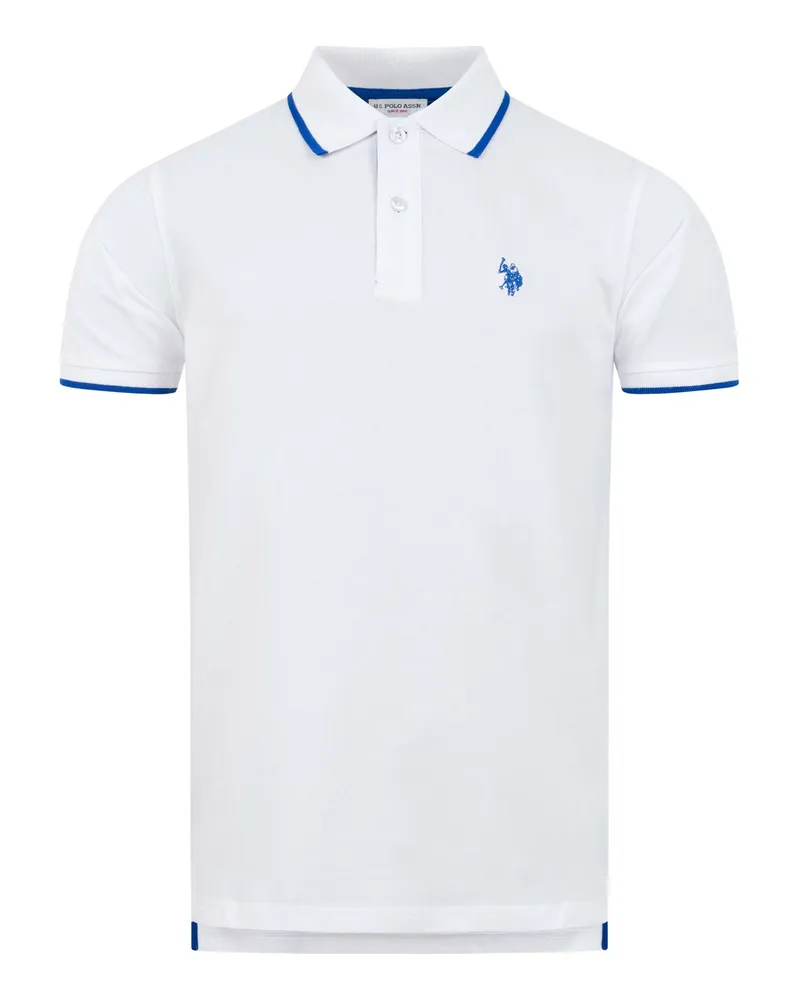 U.S. Polo Assn.  U Polo Assn. Herren Poloshirt aus Baumwolle mit Kontrastdetails Weiß