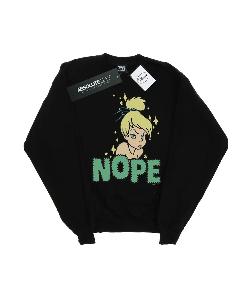 Disney Tinker Bell Nope" Sweatshirt für Herren (Schwarz Schwarz