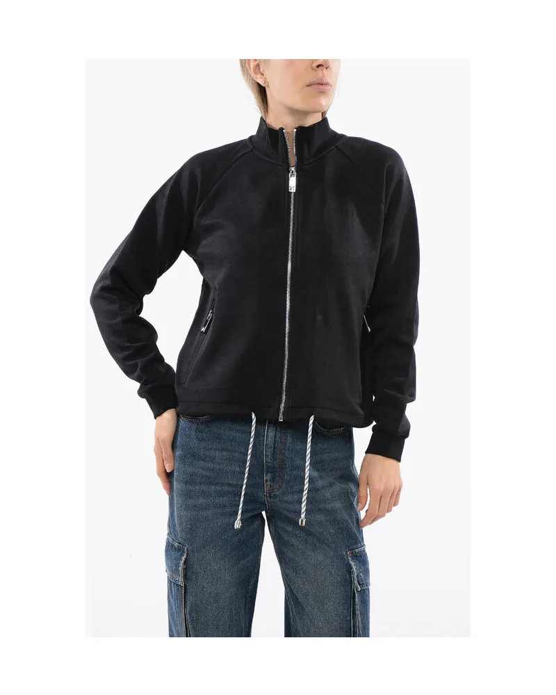 John Richmond Synthetisches STELET Sweatshirt mit Kordelzug - Schwarz Schwarz
