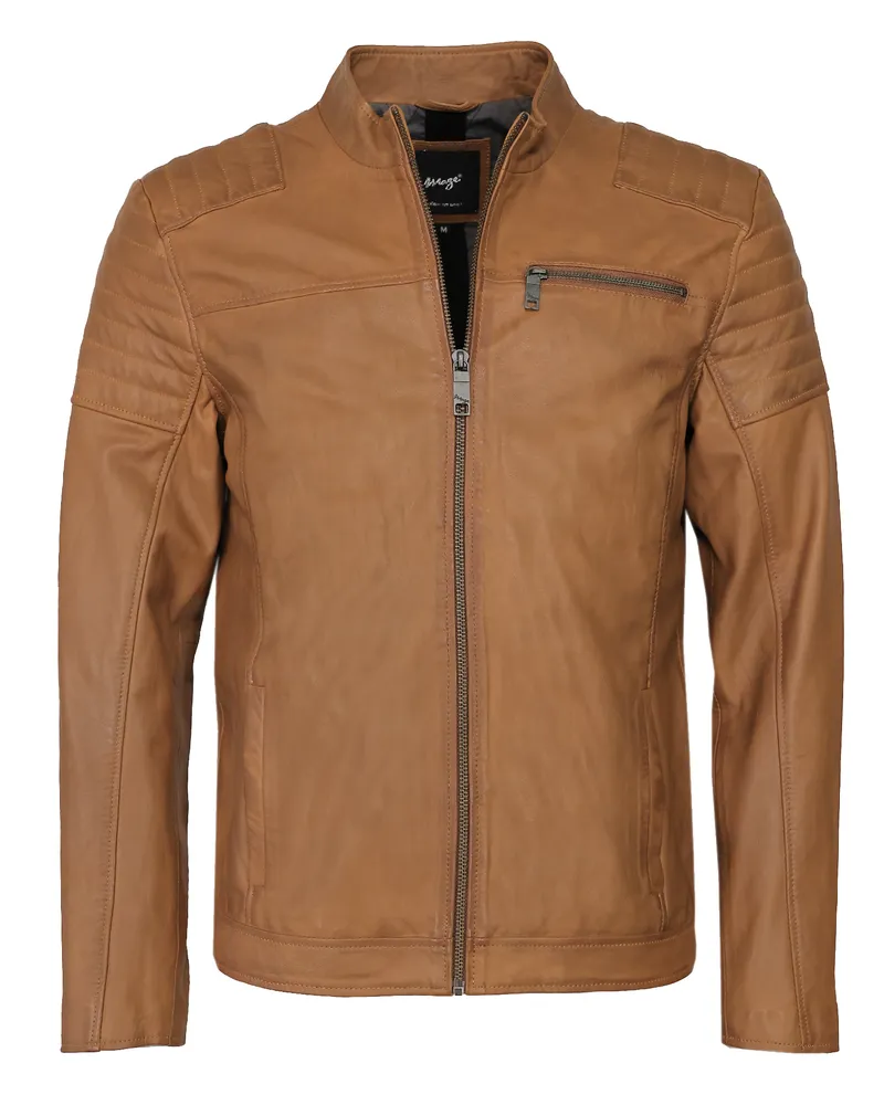 Maze Lederjacke Rocha Braun
