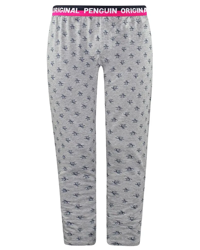Original Penguin Aop Pete Mens Grey Lounge Pyjamas Bottoms Grau