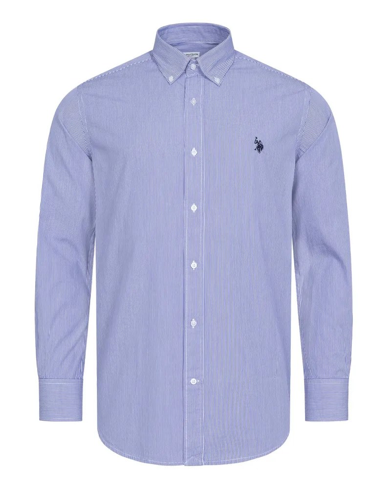 U.S. Polo Assn.  U Polo Assn. Herren Hemd mit Button-Down-Kragen Blau