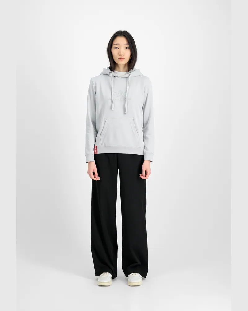 Alpha Industries New Basic Hoodie mit Glitzer - Grau Grau