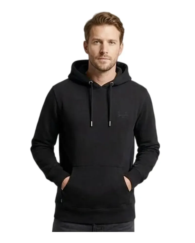 Superdry. Sweatshirt mit Vintage-Logo - Schwarz Schwarz