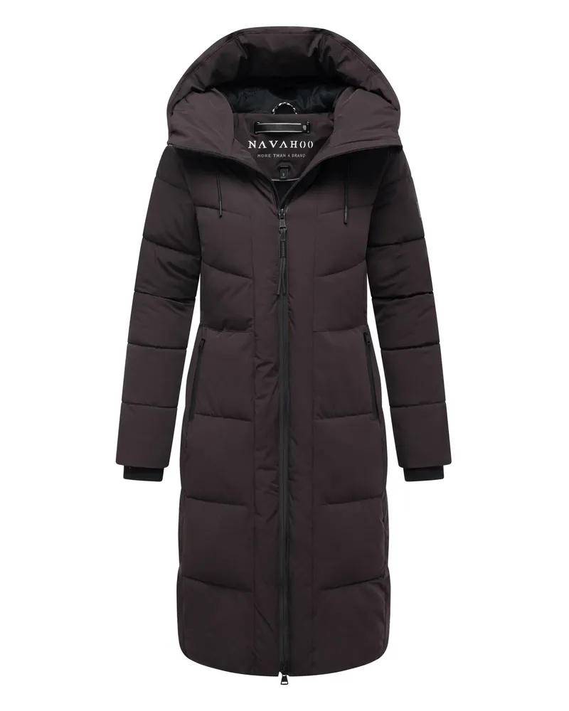 NAVAHOO Damen Winter Steppmantel SCHOKOKUSS – elegant, warm & funktional Braun