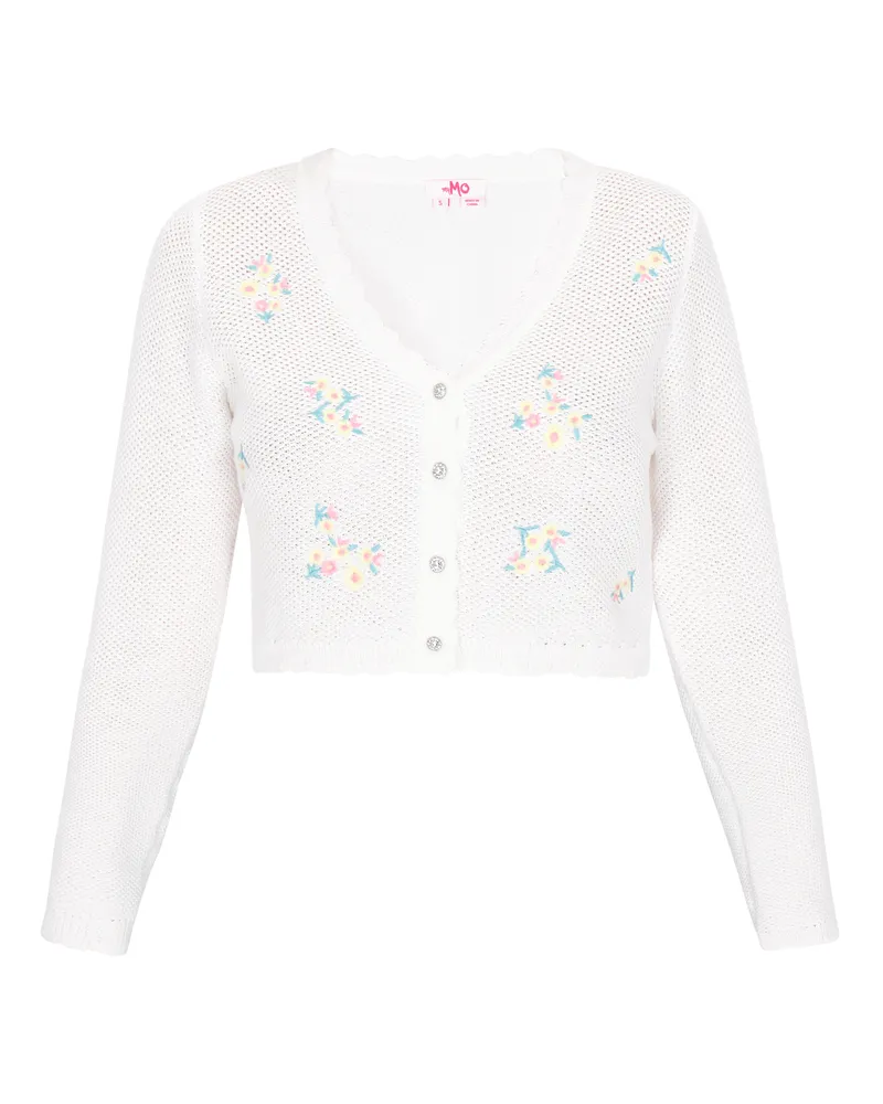My Mo Strickjacke Frauen cremefarben Wollweiß