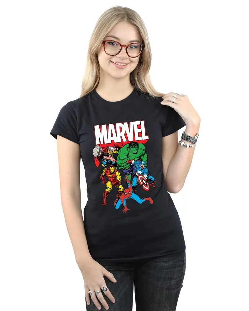 Marvel T-Shirt für Damen (Schwarz Schwarz