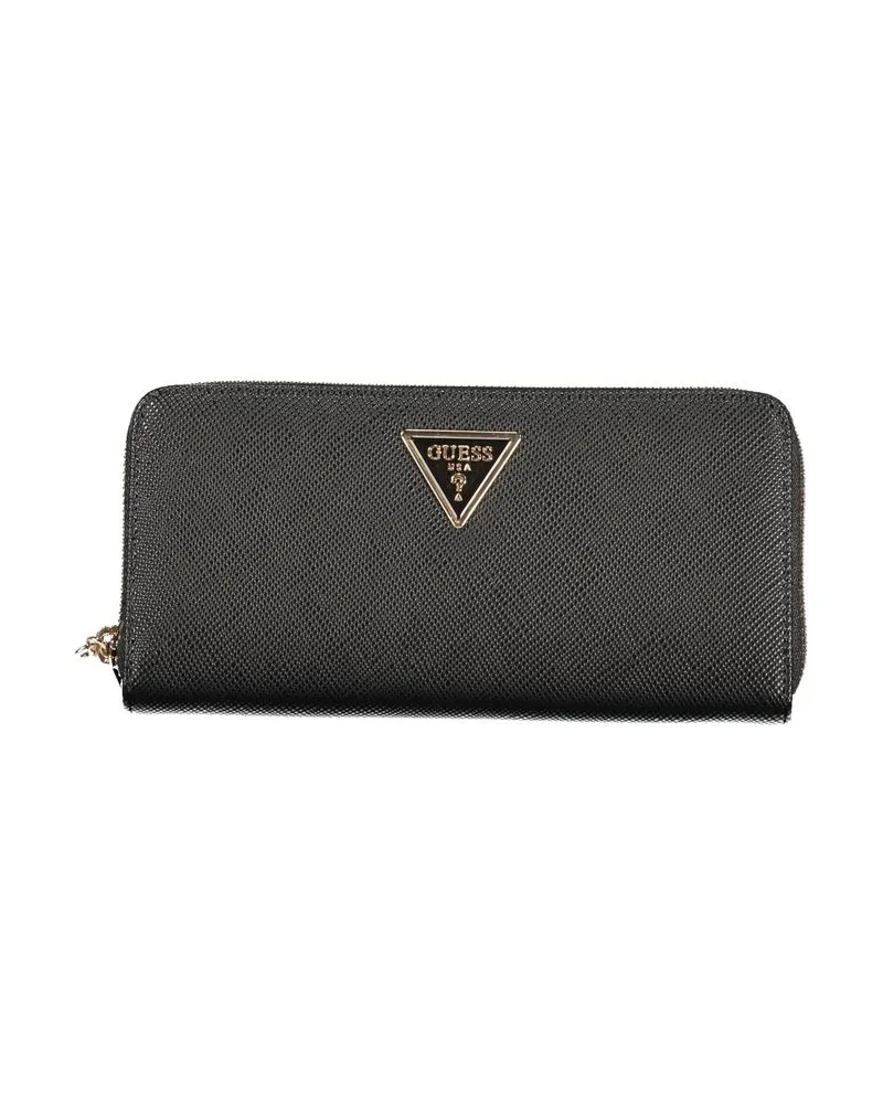Guess Schwarzes Polyethylen-Portemonnaie Schwarz