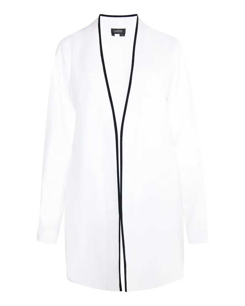 Usha Strickcardigan Damen weiss schwarz Weiß