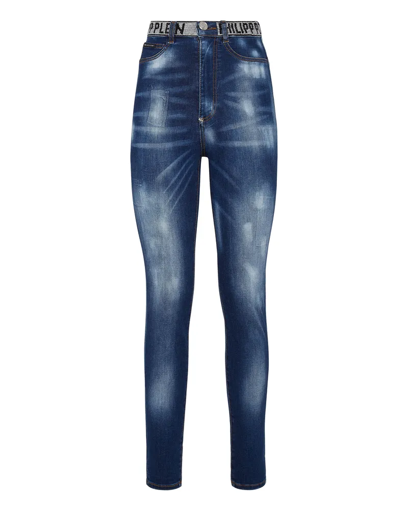 Philipp Plein Jeggings Blau