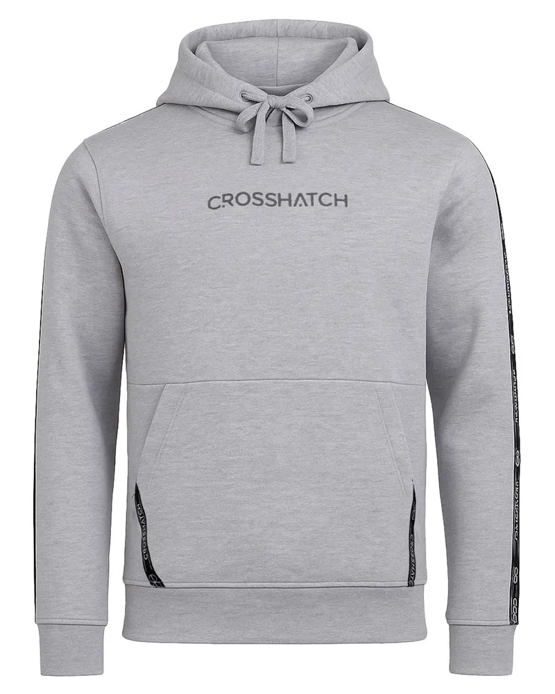 CrossHatch Apollos Panel Tape Herren Hoodie Grau Grau
