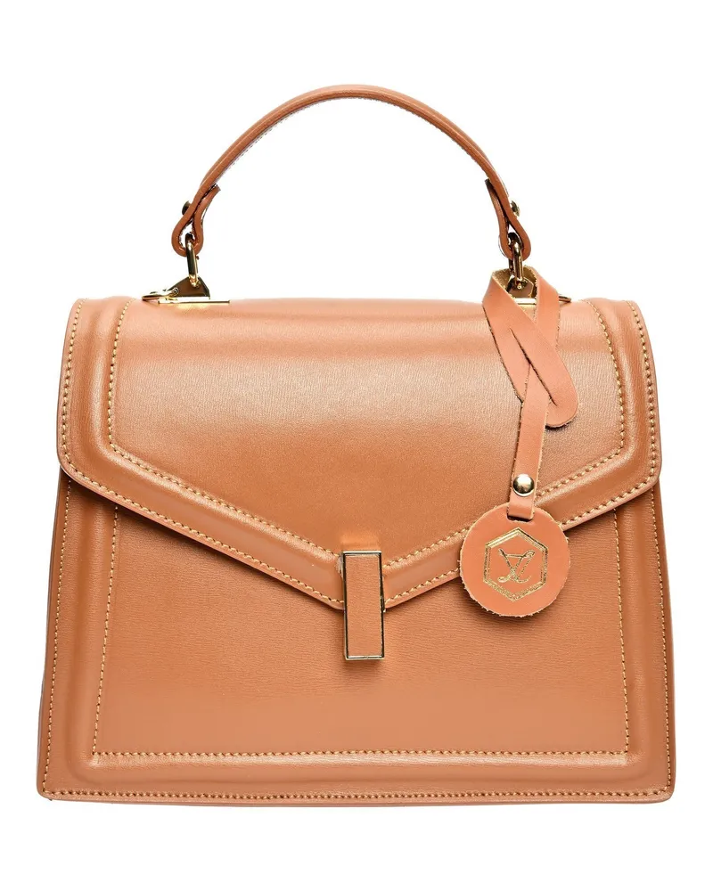 Luisa Vannini Braun Rindsledertasche Braun