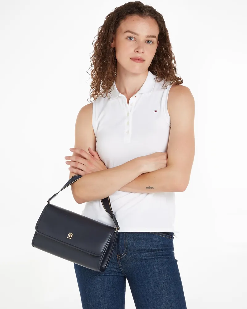 Tommy Hilfiger TH Monotype Damen Schultertasche Blau