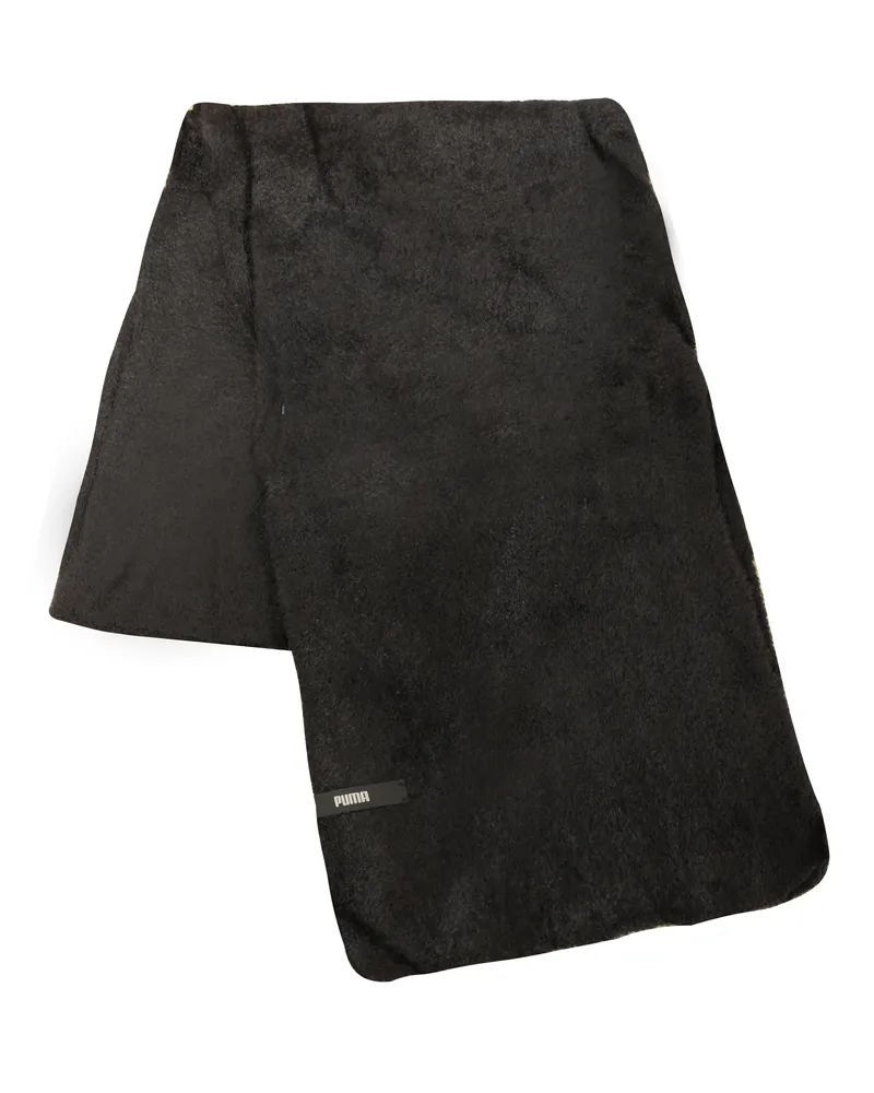 Puma Womens Fuzzy Nylon Weicher Winterschal Schwarzer Winter 051961 01 Schwarz