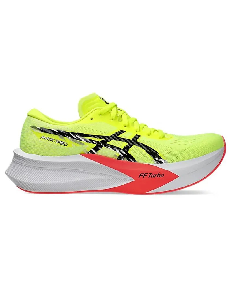 Asics Magic Speed 4 Damen Gelbe Laufschuhe Gelb