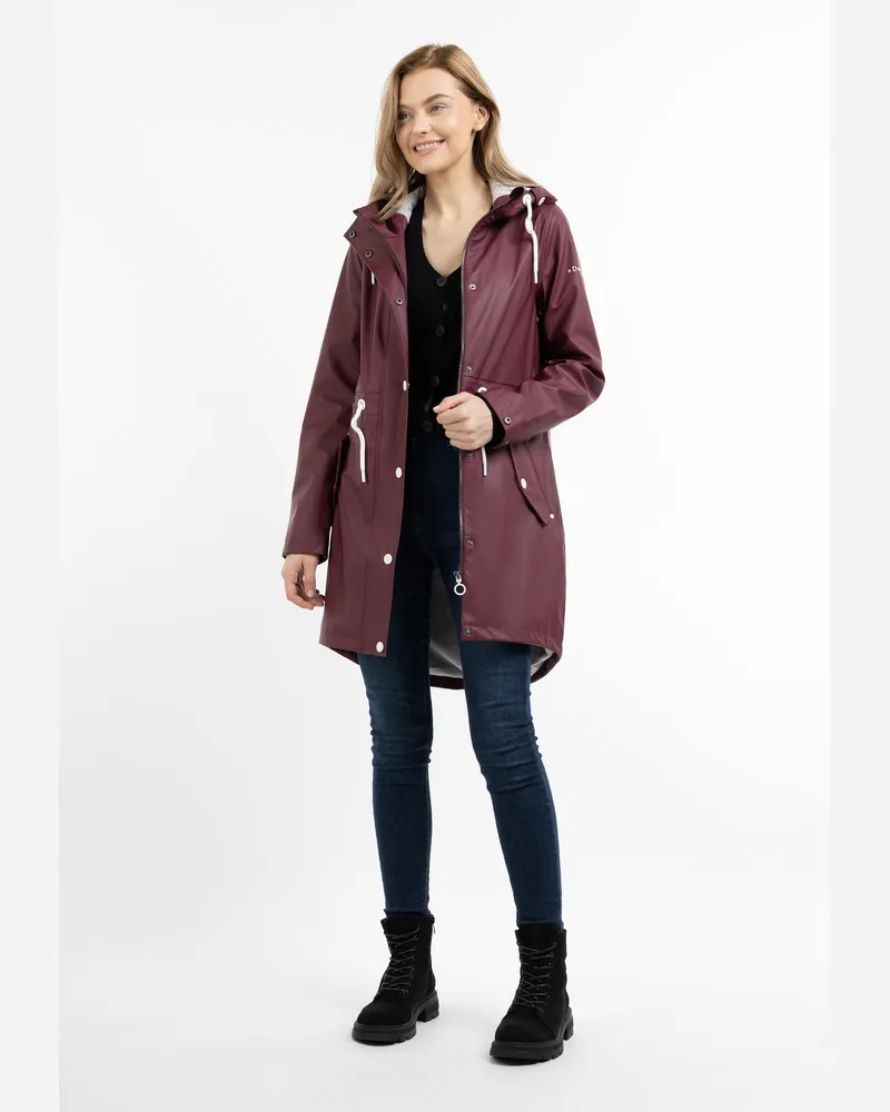 DreiMaster Regenmantel Damen Weinrot Weinrot