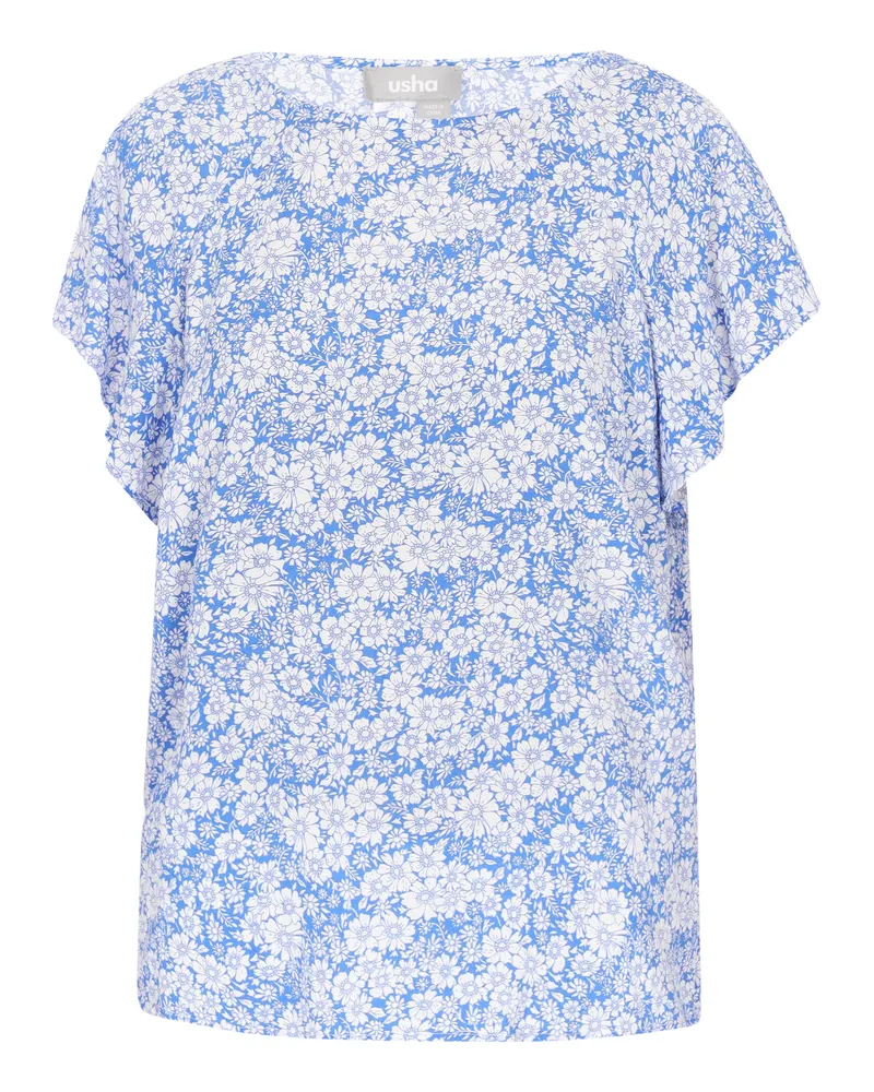 Usha Bluse Frauen blau weiß Blau