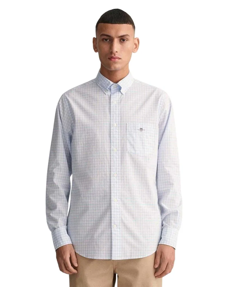 Gant Hemd für Herren, Regulär (Blau Blau