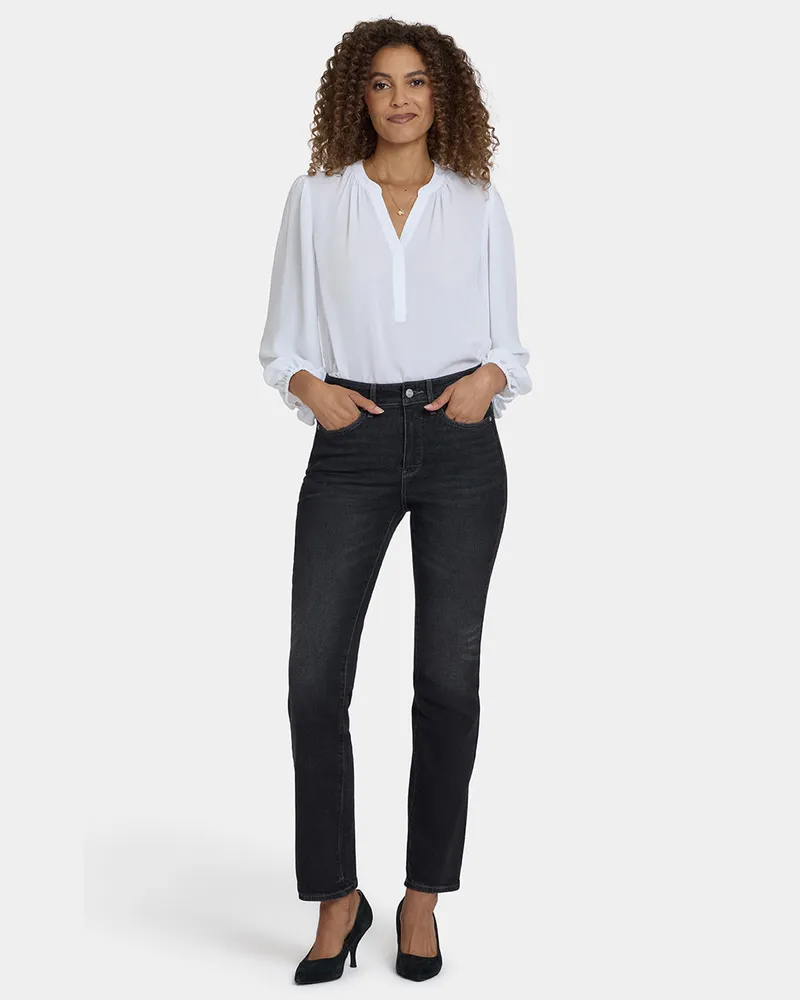 NYDJ not your daughter's Jeans  Marilyn Straight Jeans | Paris Lichter Grau
