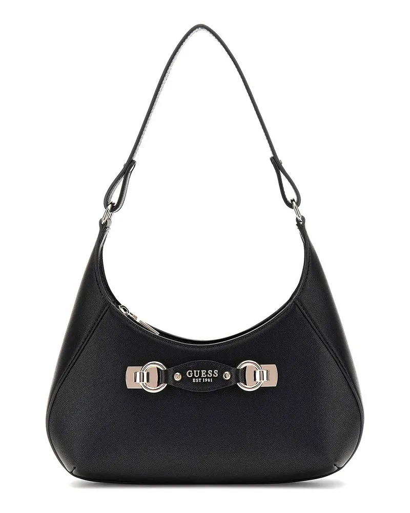 Guess Mimina Top-Zip Schultertasche Schwarz