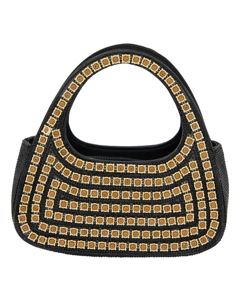 FAINA Handtasche mit goldenen Details - Schwarz Schwarz