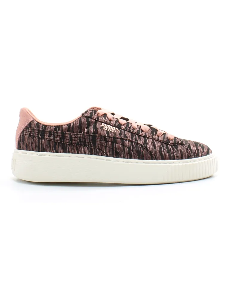 Puma Korb -Plattform VR Damenrosa/Schwarze Trainer Rosa