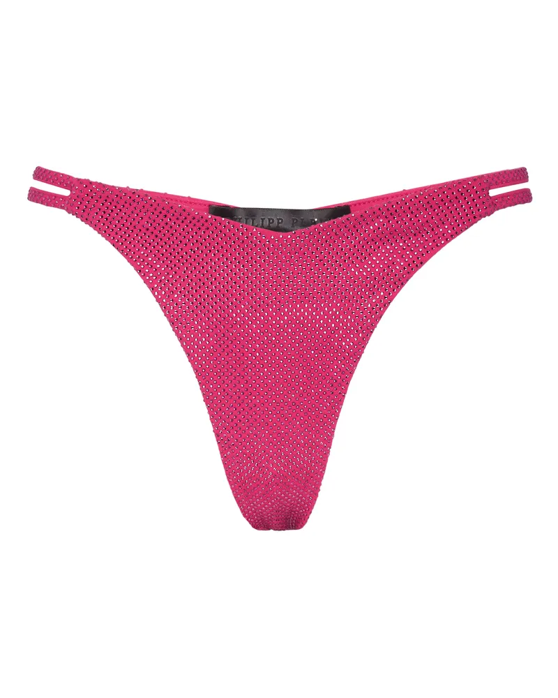 Philipp Plein Bikini-Slips Mit Steinchen Fuchsia