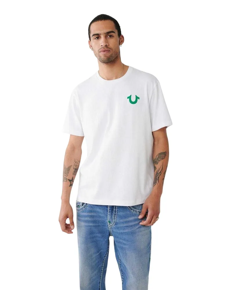 True Religion Heritage" T-Shirt für Herren (Aufgehelltes Weiß Weiß