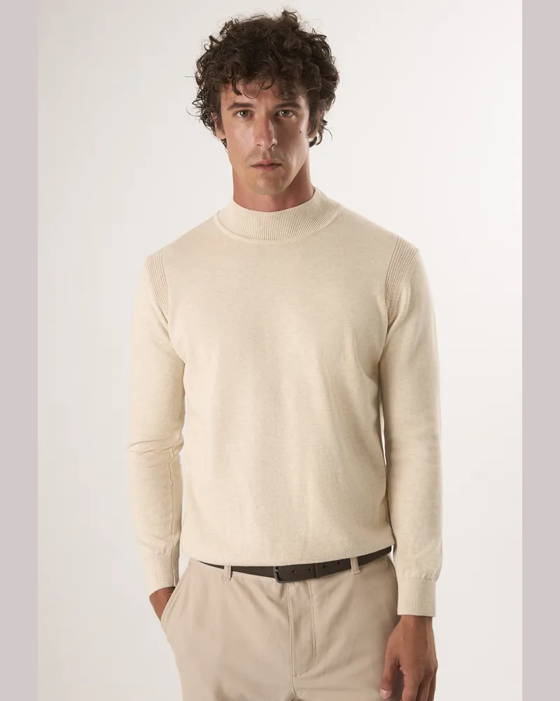 Felix Hardy Pullover Halber Rollkragenpullover Beige