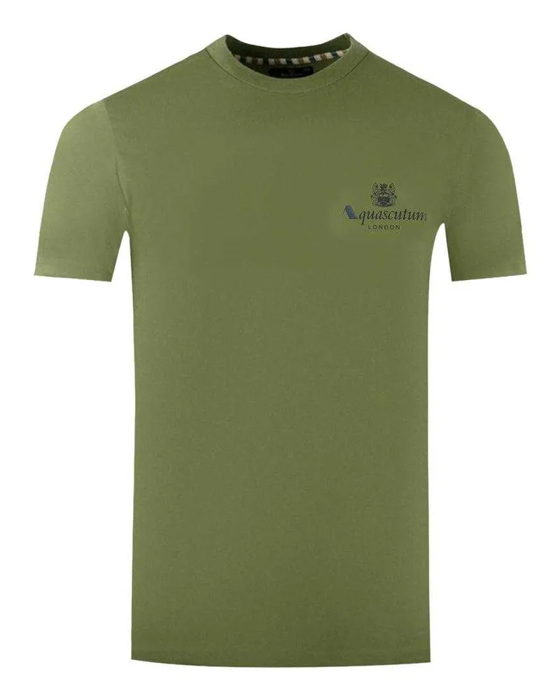 Aquascutum Herren London Aldis Logo T-Shirt (Grün Grün