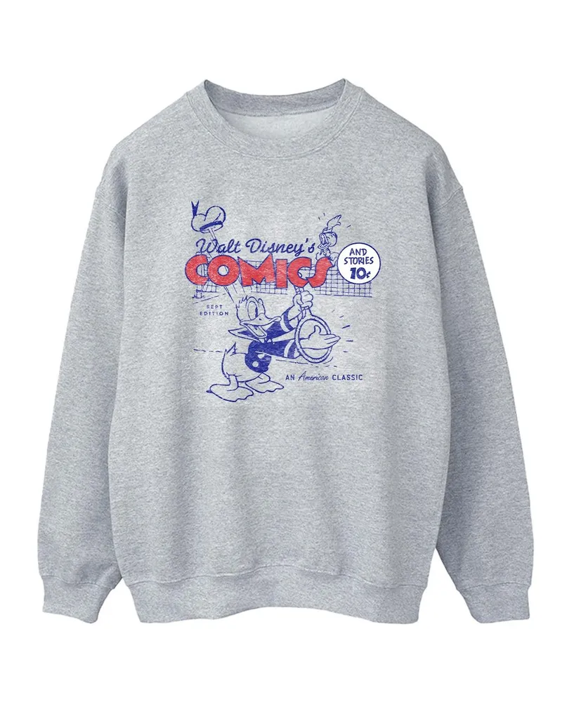 Disney Donald Duck Comics" Sweatshirt für Herren (Grau Hellgrau