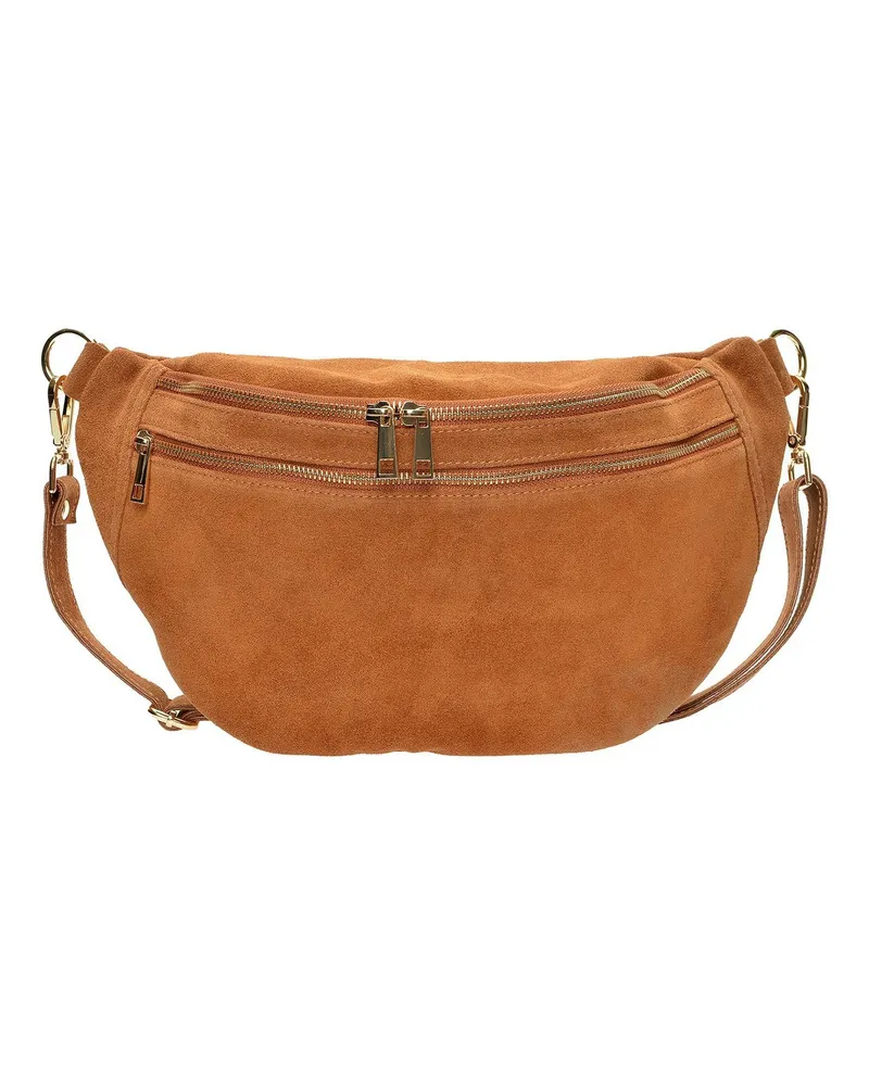Luisa Vannini Braun Rindsledertasche Braun