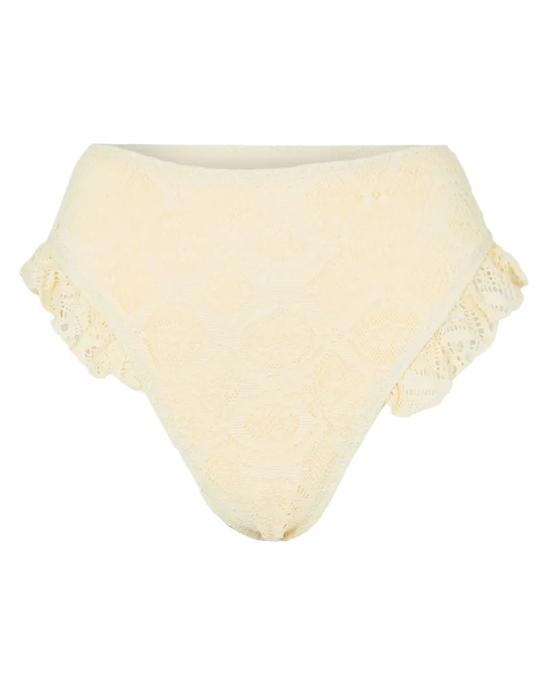 Brave Soul Bikinihöschen für Damen, Hoch geschnitten (Gelb Gelb