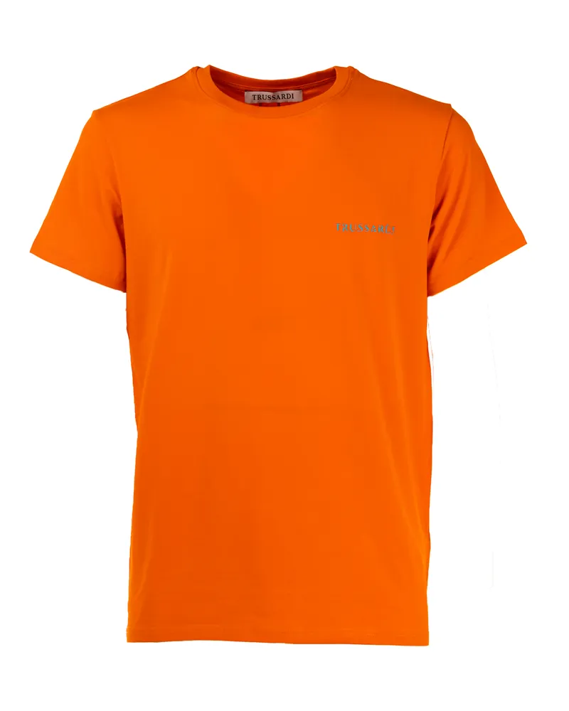 Trussardi EFFEN HERREN T-SHIRT MIT KURZEN ÄRMELN UND RUNDHALS MIT LOGODRUCK Orange