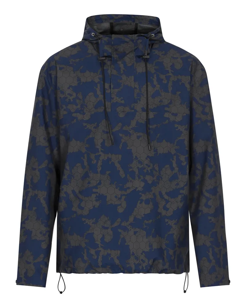 My Mo Schlupfjacke Herren Dunkelgrau Marine Camouflage Blau